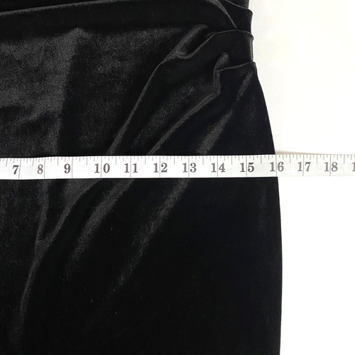 BCB Generation Velour Plissee Ausschnitt Minikleid Damen XS schwarz gerafft Stretch - Bild 12 von 15