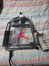 JORDAN Jumpman Clear School BACKPACK W/PENCIL CASE Adjustable Shoulder Straps
