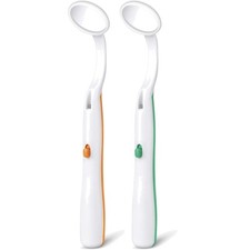 2 Stück Zahnarzt-Mundspiegel mit LED-Licht & Antibeschlag für optimale Hygiene