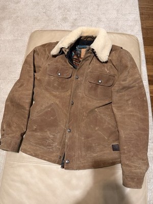 Iron & Resin Hightail Yellowstone M Canvas Jacket  Shearling Collar Deck Jacket