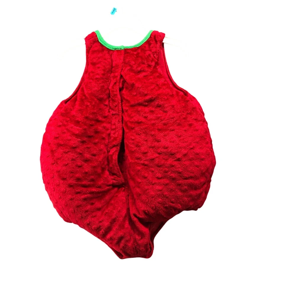 Детский клубничный костюм 18-24 М из флиса с подкладкой пухлый красный детское место - Изображение 2 из 4