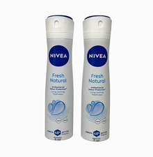 NIVEA Fresh Natural Antibacterial 48h Deodorant Spray, 5 oz, 2 Pack