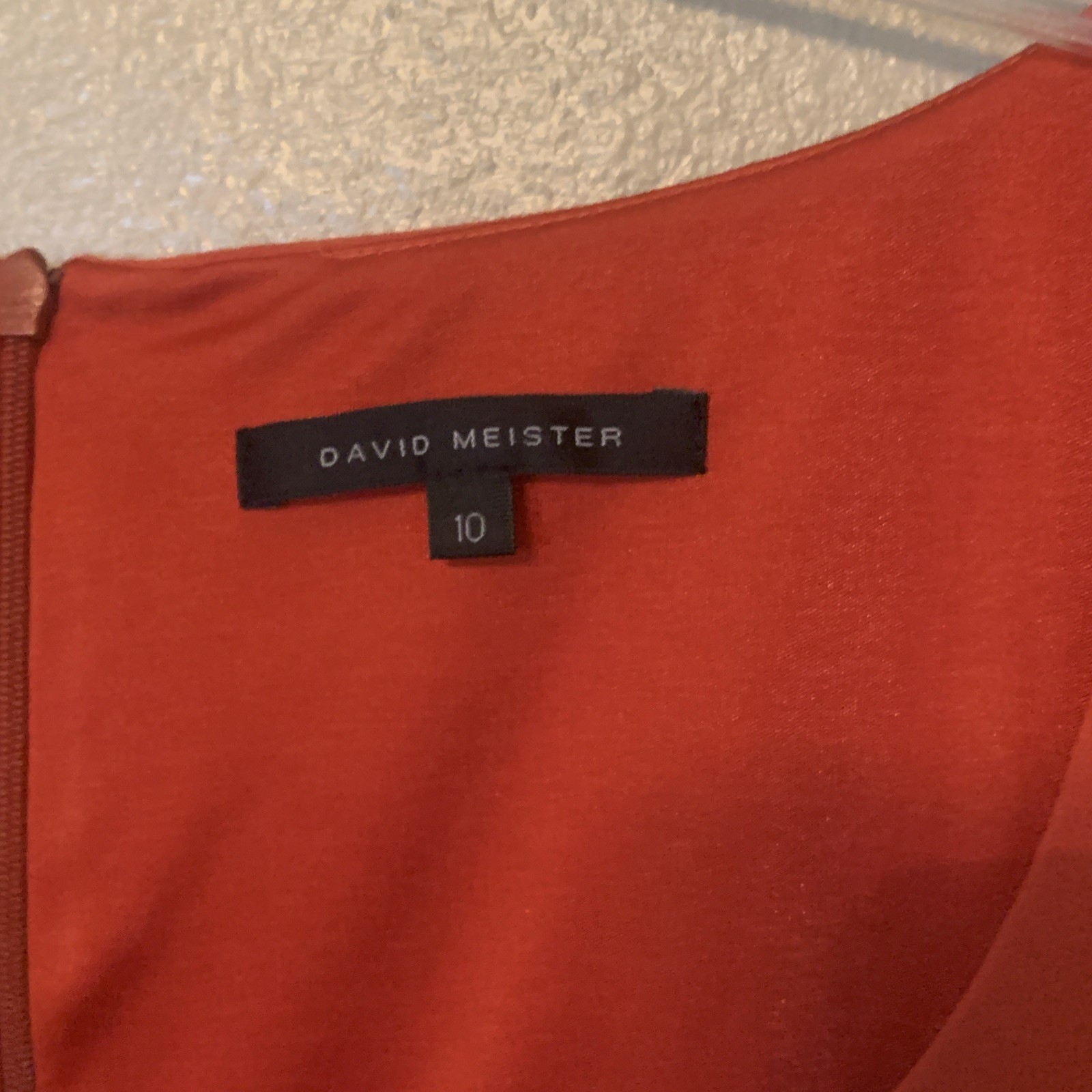 David Meister Women's Seamed Sheath Dress Size 10 Blood Orange