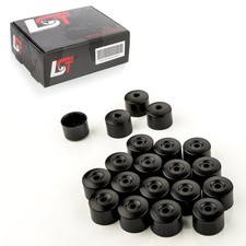 20x Abdeckkappen Radschrauben 17 mm für Felgenschloss Schwarz für SEAT Mii 11-13