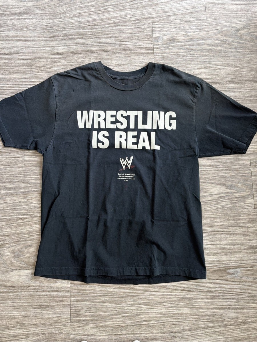 Travis Scott x WWE “Wrestling Is Real” Graphic T-Shirt Black Size