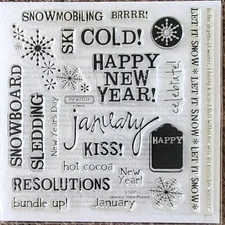 Close to My Heart Stamps My Acrylix January Word Puzzle D1268