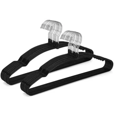 Metal Hangers 20 Pack, Non Slip Clothes Hangers Space Saving, Heavy Duty Rubb...
