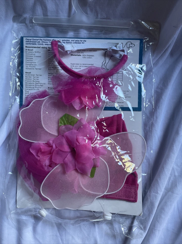 Casual Canine Flower Fairy Costume Size Extra Small  Dog Halloween Costume  Pink - Image 3 of 3