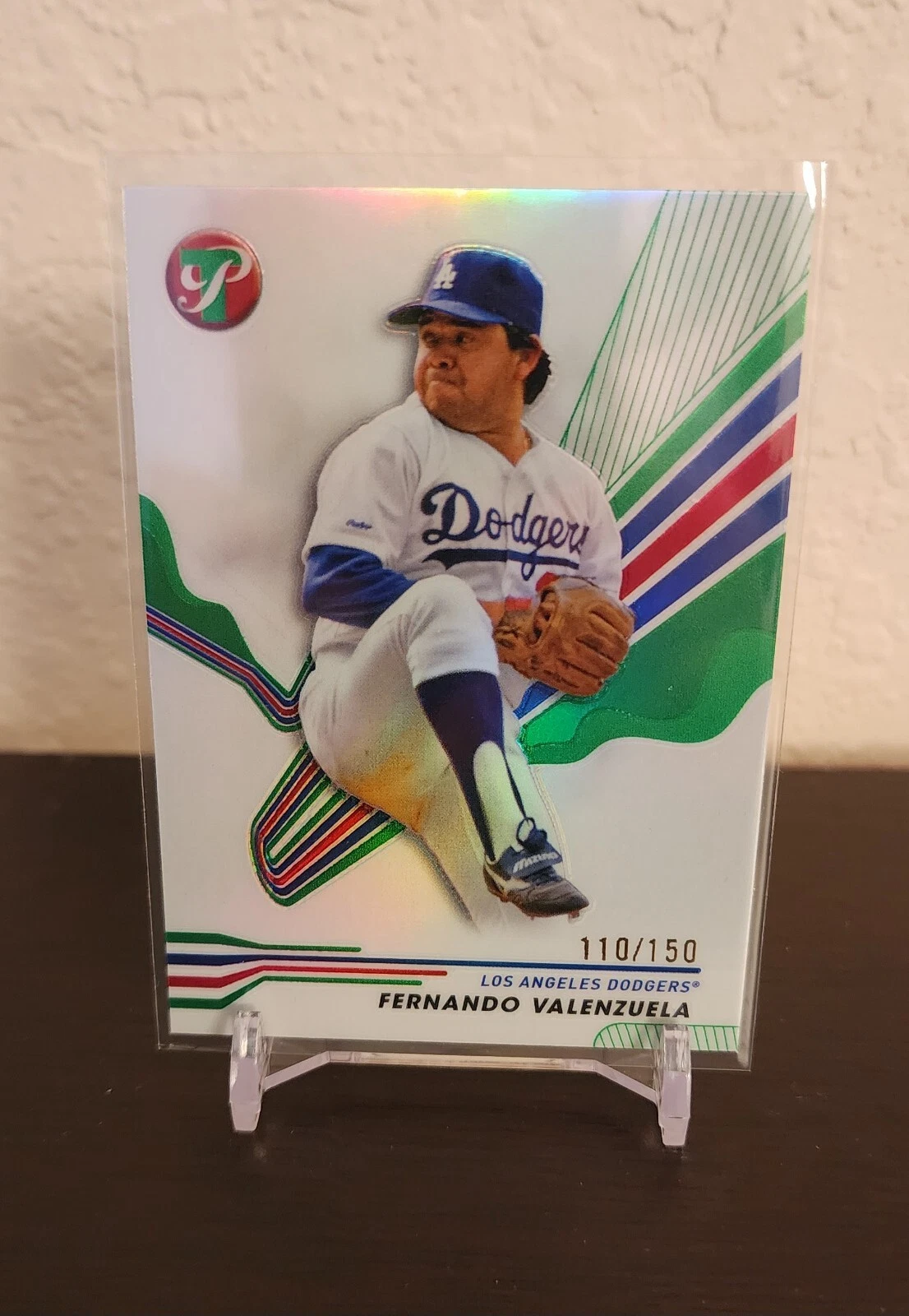 2024 Topps Pristine - Fernando Valenzuela #186 Green Refractor /150 Dodgers