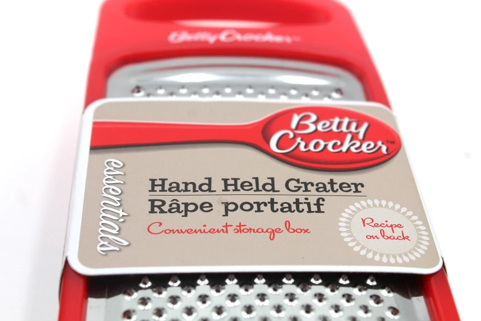 Rallador de alimentos de mano de cocina Red BETTY CROCKER con contenedor de almacenamiento conveniente Foto 2 de 4