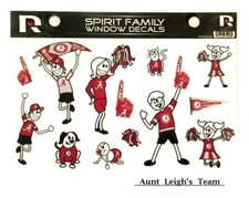 Alabama Crimson Tide Car Auto Window Decal Set Stick Figure School Spirit Family