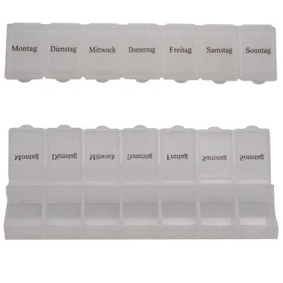 2x Pillenbox Pillendose Tablettenbox Medikamentenbox Pillen Box Dose 7 Tage - Bild 1 von 4