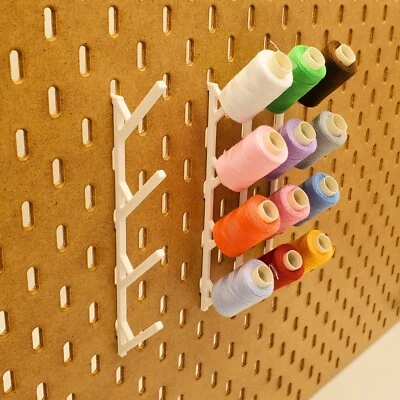 Just Hanging, Four Spot Thread Display, Sewing, IKEA SKADIS Pegboard Accessory