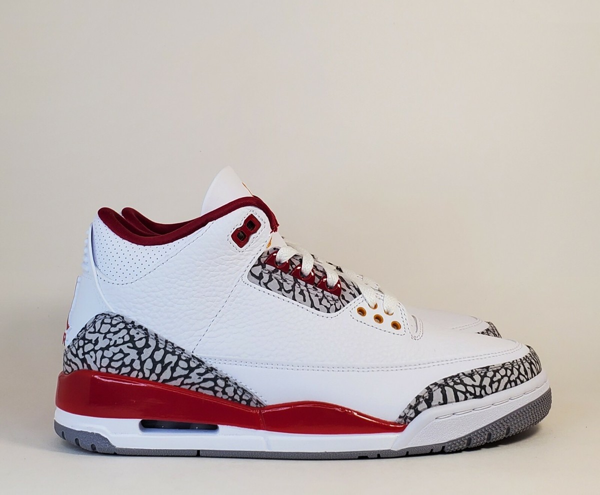 Nike Air Jordan 3 Retro White/Light Curry-Cardinal Red CT8532-126