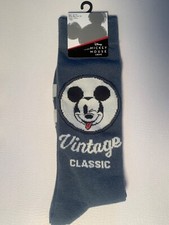 DISNEY- Mickey Mouse "Vintage" "Classic" Mens Novelty Socks- Shoe Size 6.5-12