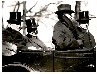 LG38 1961 2nd Gen Photo OUTGOING PRESIDENT WOODROW WILSON & WARREN G HARDING