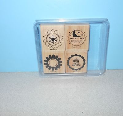 Stampin Up Set - So Many Scallops Birthday Sweet one Snowflake Sweet of you