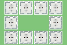 10x Steckdose Berker S1 polarweiß glänzend 47438989