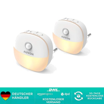LED Nachtlicht Steckdose mit Bewegungssensor - Einstellbare Helligkeit (1-50 lm)