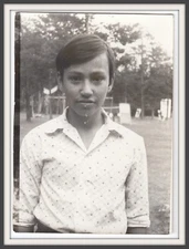 Summer day Handsome young boy teen Moustashe Naughty guy Nice hair Soviet photo