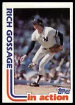 1982 Topps Rich Gossage  #771 New York Yankees IA Baseball Card