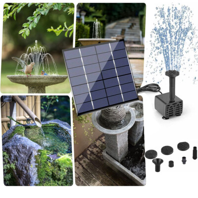 1.2W for Hummingbird Bath, Small Pond and Fish Tank Solar Fountain Water Pump