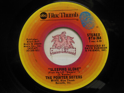 Pointer Sisters - Going Down Slowly / Sleeping Alone, 45 RPM VG (7M)