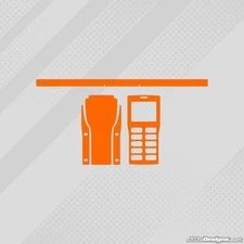 FLUO ORANGE STYLE GEL COAT FULL WRAP STICKER KIT FOR UNIPRO STOPWATCH KARTING