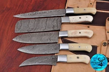 Custom Handmade FORGED DAMASCUS STEEL CHEF KNIFE Set Kitchen Knives m 97