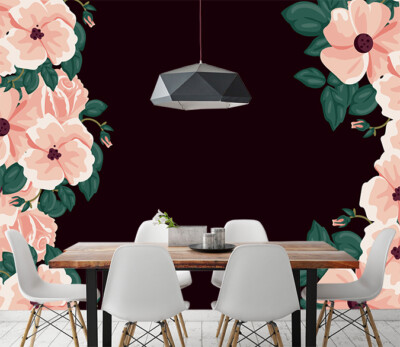 3D Pink Flower ZHUA12287 Wallpaper Wall Murals Removable Self-adhesive Amy