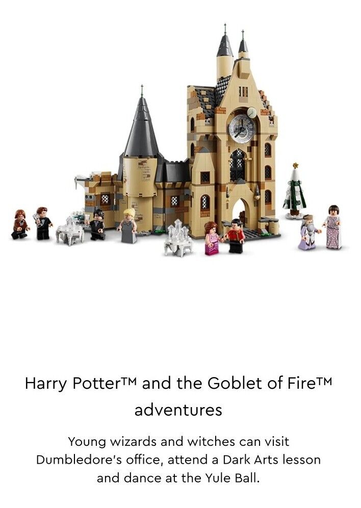 LEGO Harry Potter and The Goblet of Fire Hogwarts Castle Clock Tower 75948  Playset 