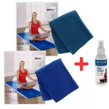 2x Pack Yoga Mat & Spray Non Slip Exercise Mat Men Women Home Workout 58x182cm