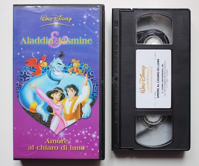 MovieFair ALADDIN E JASMINE AMORE AL CHIARO DI LUNA,VHS WALT DISNEY,ANIMAZIONE