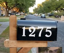 Custom Mailbox Numbers Vinyl Decals / Stickers - Choose Size Color
