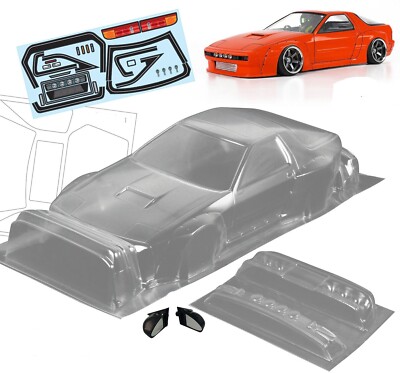 1/10 RC Drift Racing Touring Car RX7 Clear Transparent Body Shell