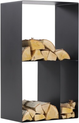 MAGNUS Brennholzregal ''R146'' Schwarz Kaminregal Holzregal Ofenregal