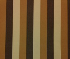 OUTDURA SKYLINE COFFEE Brown White Canvas Stripe Outdoor Fabric BY THE YARD 54"W