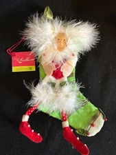 Dept 56 Patience Brewster Krinkles Snow Queen Heart 8" Christmas Mini Stocking