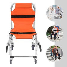 160kg Load Foldable Transport Chair Orange Stair Chair Stair Climbing Wheelchair