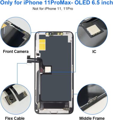 Écran SOFT OLED Pour IPhone 11 Pro Max (A2161, A2218, A2220) - Neuf, Générique