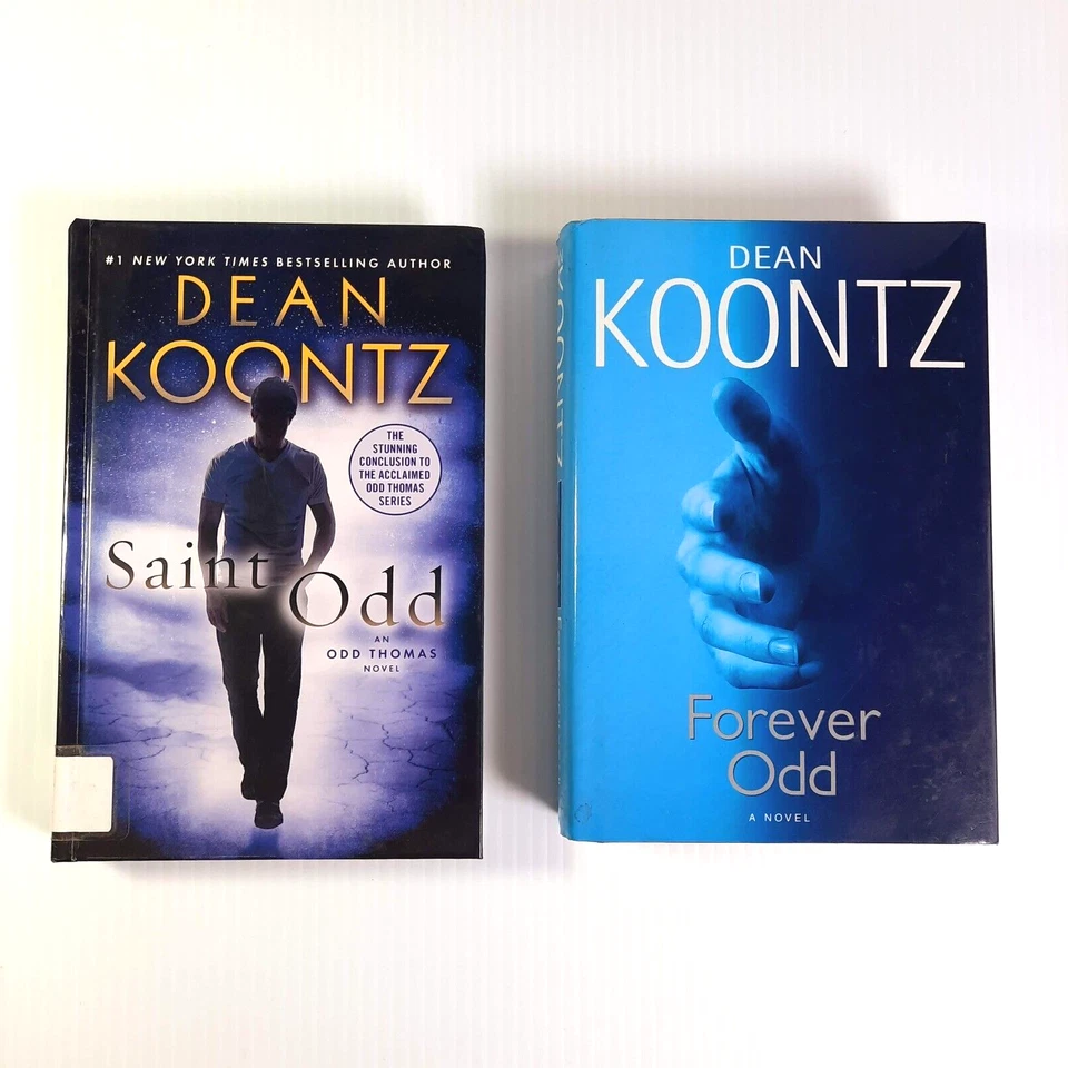 LARGE PRINT Psychological Thrillers Horror Dean Koontz Lot of 2 HC Ex-Library — 第 2/4 张图片