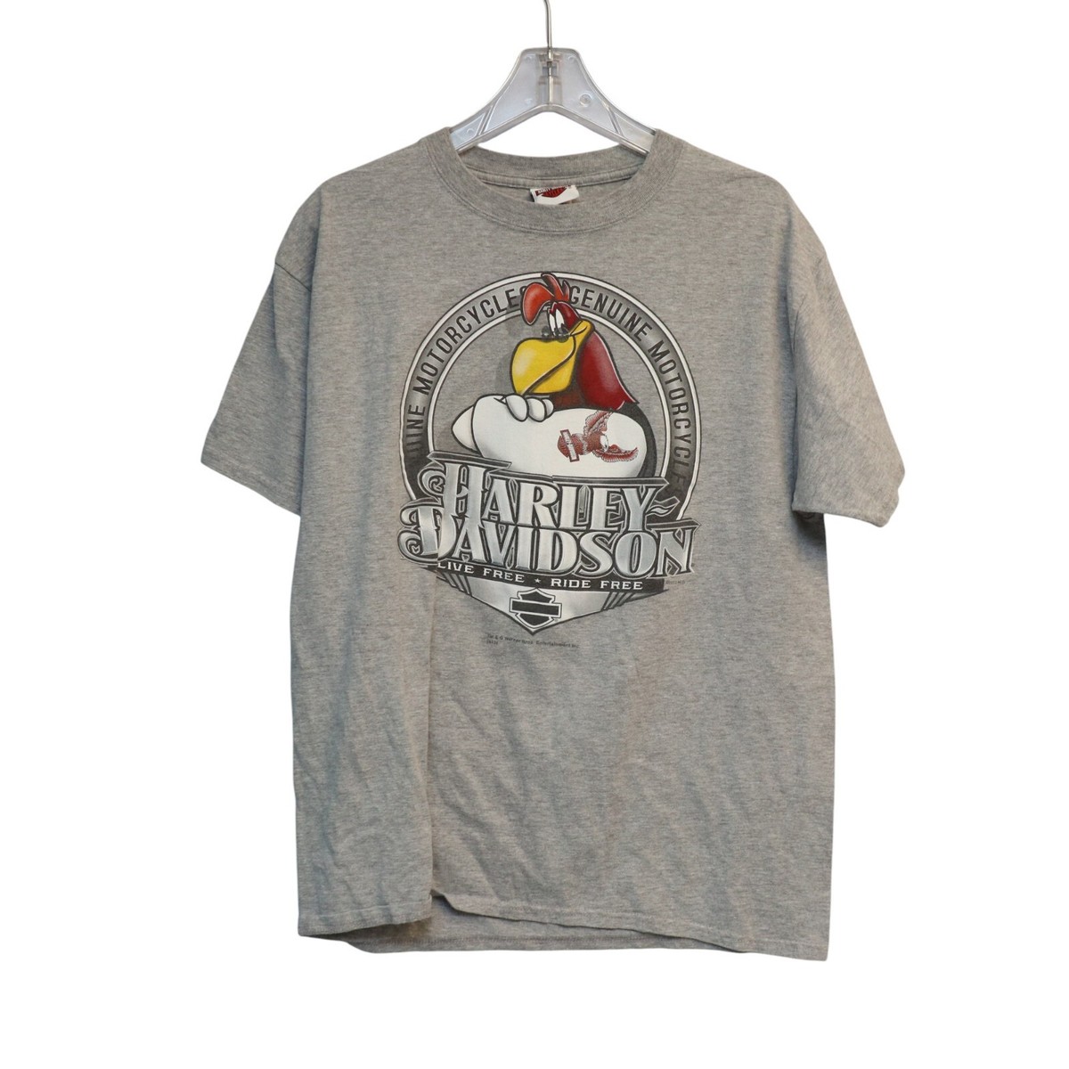 Harley Davidson Looney Tunes T Shirt Foghorn Leghorn Taz Bugs Wile