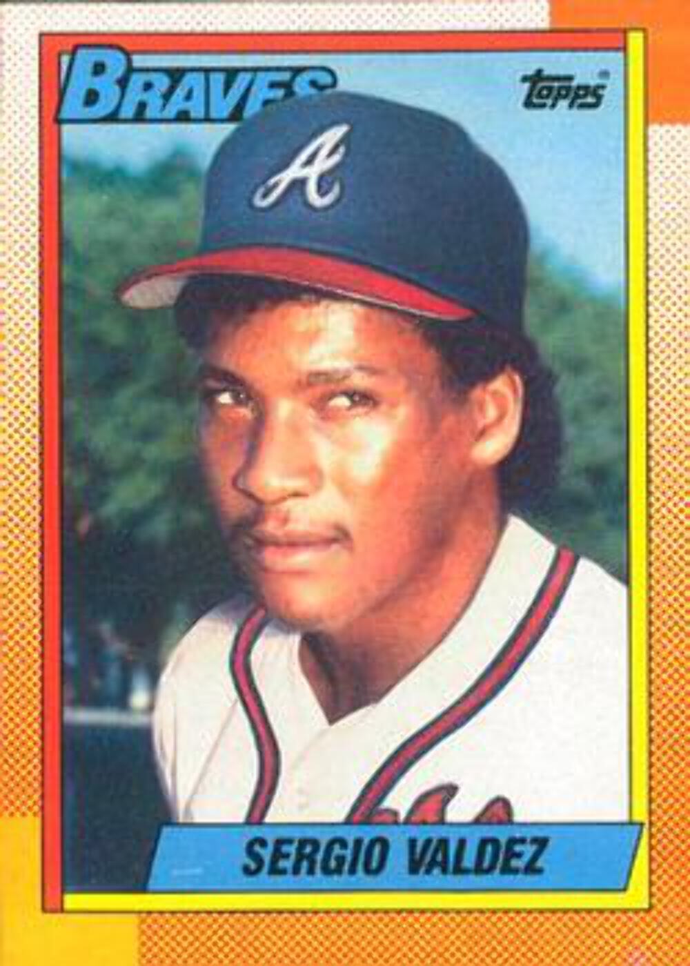 #199 Sergio Valdez - Atlanta Braves - 1990 O-Pee-Chee Baseball