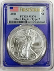 2021 AMERICAN SILVER EAGLE PCGS MS70! PERFECT STRIKE! GORGEOUS COIN! NR #G3172