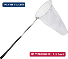 Insect and Butterfly Net with 12" Ring, Net Handle Extends to 59 Inches for Adul