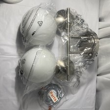 Nickel Bathroom Light Fixture 2-Light Vanity Light Over Mirror Wall Sconce Globe