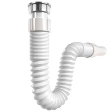 Siphon Lavabo, 1 1/4", raccord mural 32mm, extensible, 320-880mm