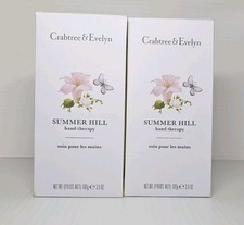 Crabtree  Evelyn Summer Hill Hand Therapy Cream 10.5oz 2x3.5oz Sealed
