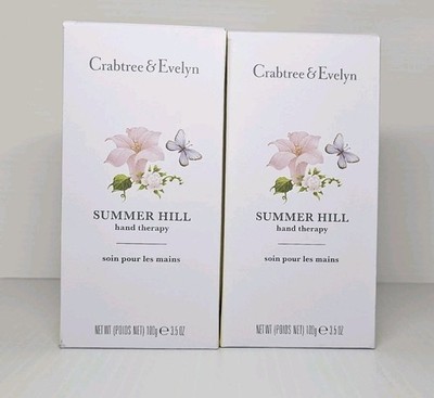 Crabtree & Evelyn Summer Hill Hand Therapy Cream 10.5oz (2x3.5oz) Sealed
