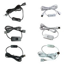 2m USB Cable with ON/OFF Switch Cable Extension Toggle for USB Lamp USB Fan